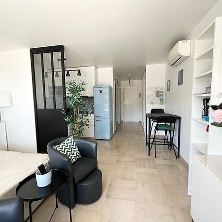 Nice, Grand Studio - Piscine - Terrasse Vue Mer Apartment Bagian luar foto