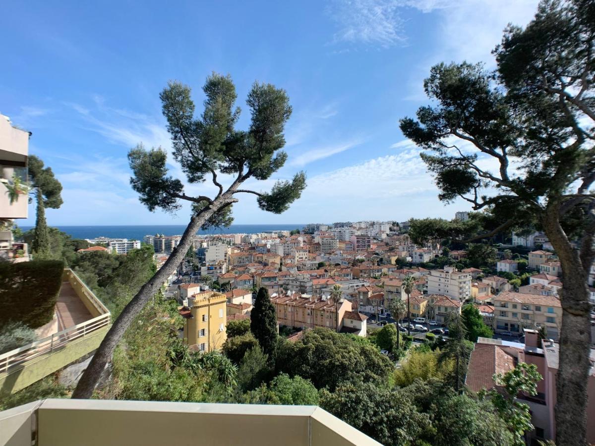 Nice, Grand Studio - Piscine - Terrasse Vue Mer Apartment Bagian luar foto